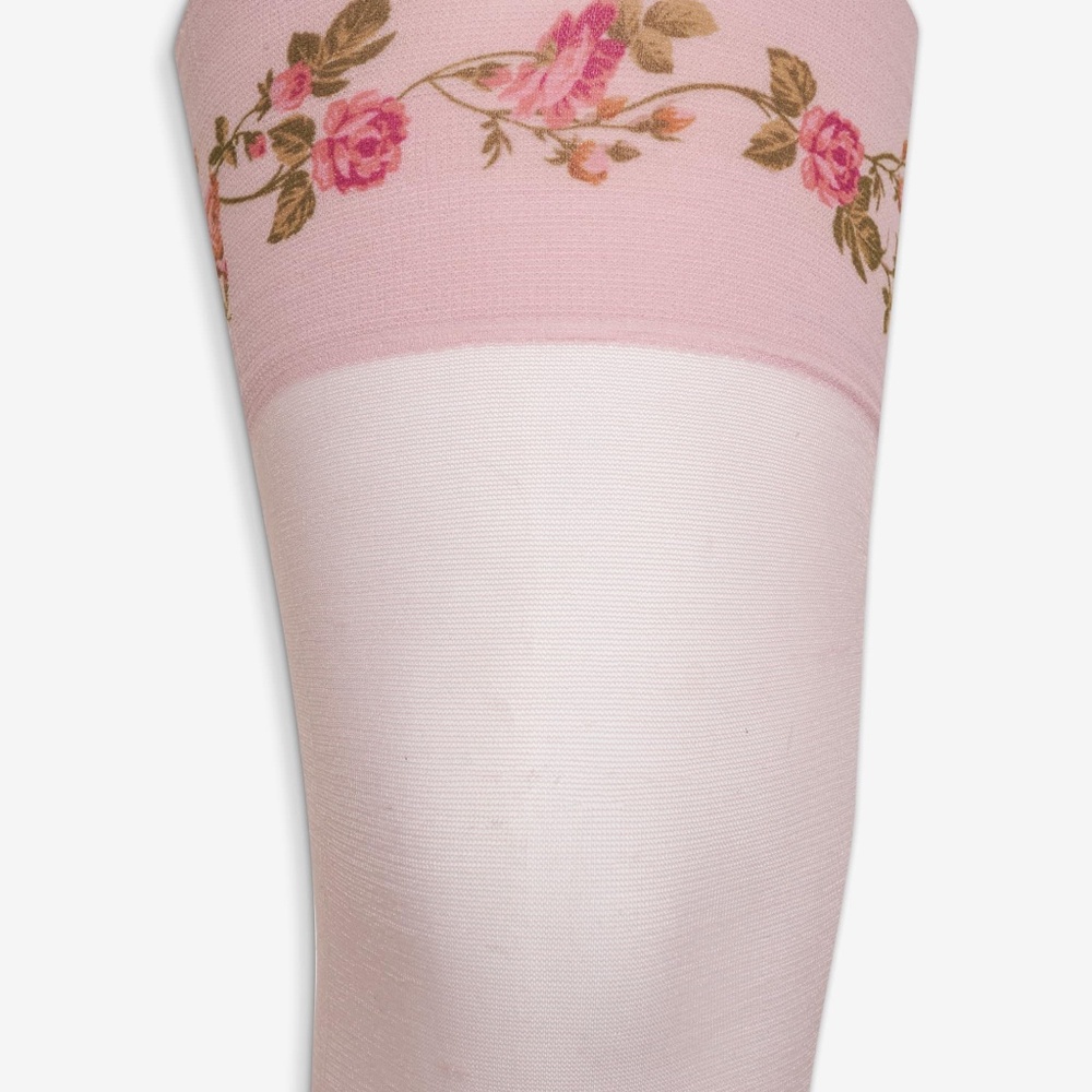 For Love & Lemons Rose Vine Thigh-High Socks M/L / Pink